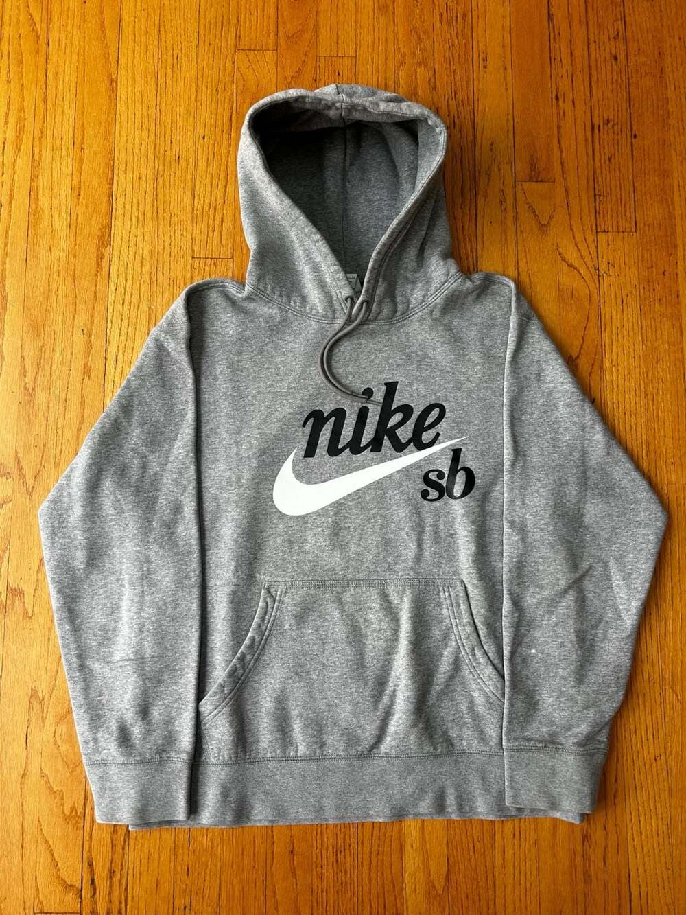 Nike SB Craft Logo Pullover Hoodie Dark Grey Heather